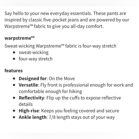 lululemon athletica “City Sleek 5 Pocket 7/8 Pants, Size 10 - Picture 6 of 13